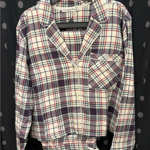 Abercrombie & Fitch Plaid Pajama Set - Red, Blue, White - Picture 1 of 4